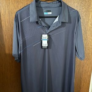 PGA Tour Gray Polo Shirt Performance Fabric